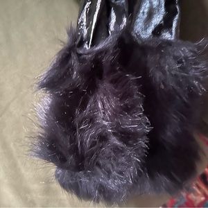 NA-KD Brand Faux Fur Detailed Cropped Jacket (Black)